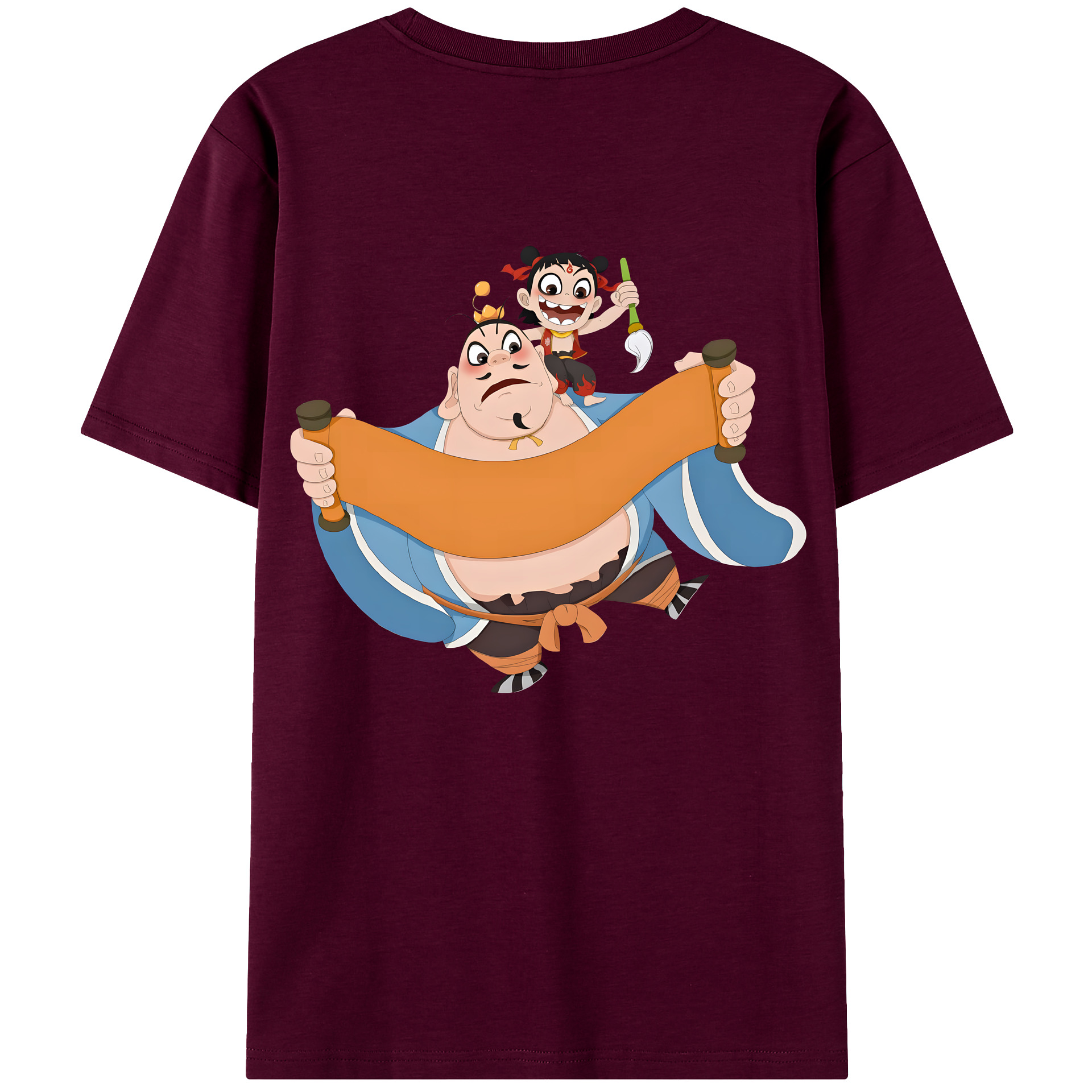 （画像用） Ne Zha 2 ナタ 魔童の大暴れ レディース半袖Tシャツ(バックプリント)